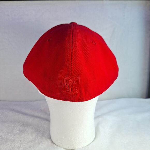 Atlanta Falcons Hat Fitted Size 7 7/8 Red On Red Logo Reebok NFL Dirty Birds - Picture 5 of 10
